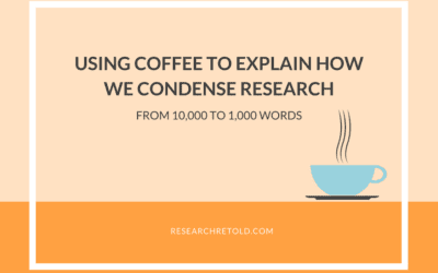 Using Coffee to Explain How We Condense Research