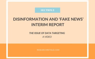 The issue of data targeting – Disinformation and ‘fake news’ Report – Video