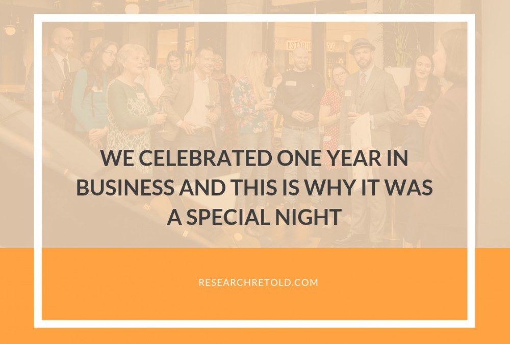 We celebrated one year in business and this is why it was a special night