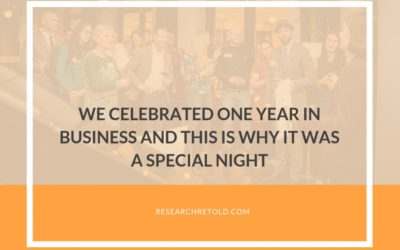 We celebrated one year in business and this is why it was a special night