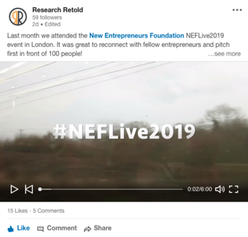 NEF Live 2019 New Entrepreneurs Foundation Video