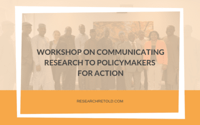 Workshop: communicating research to policymakers for action