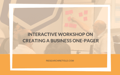 Workshop on creating a business one-pager