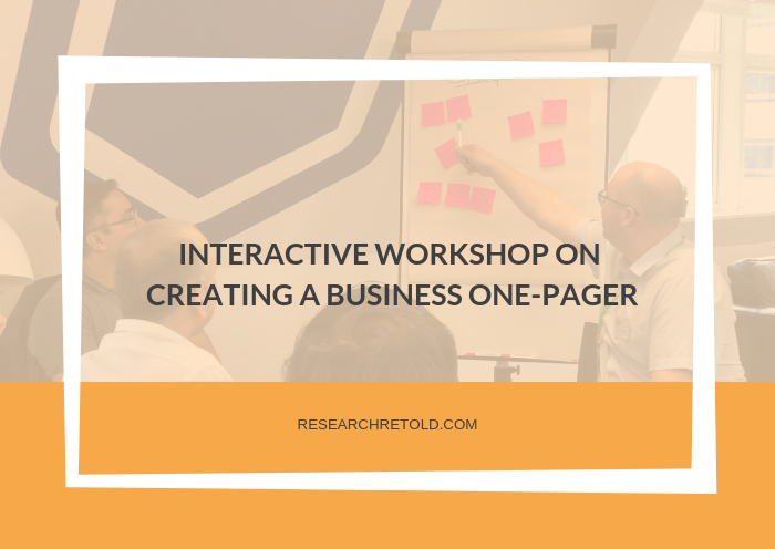 Workshop on creating a business one-pager