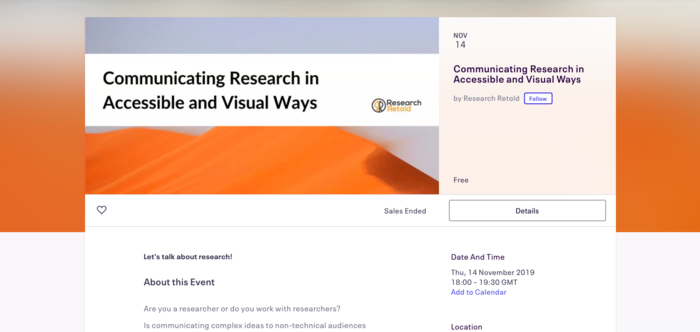 Organising a meetup on communicating research