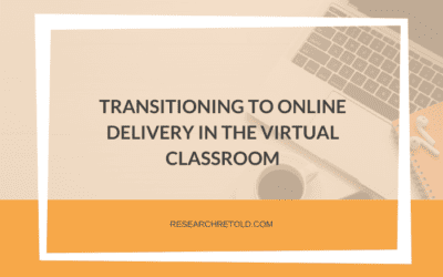 Transitioning to online delivery in the virtual classroom