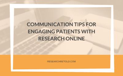 Communication tips for engaging patients with research online