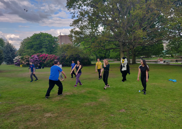 Lishi Tai Chi society class in the park - an example of achieving a work and life balance during the PhD